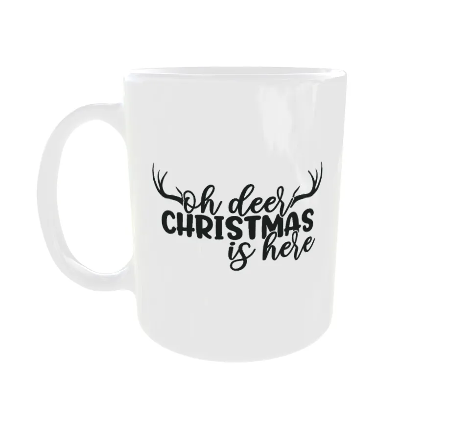 Kerst mok met grappige tekst 